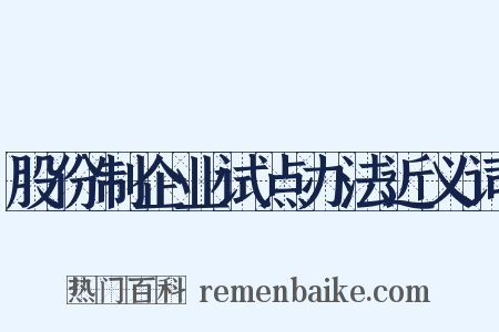 股份制企业试点办法近义词是什么意思的图片
